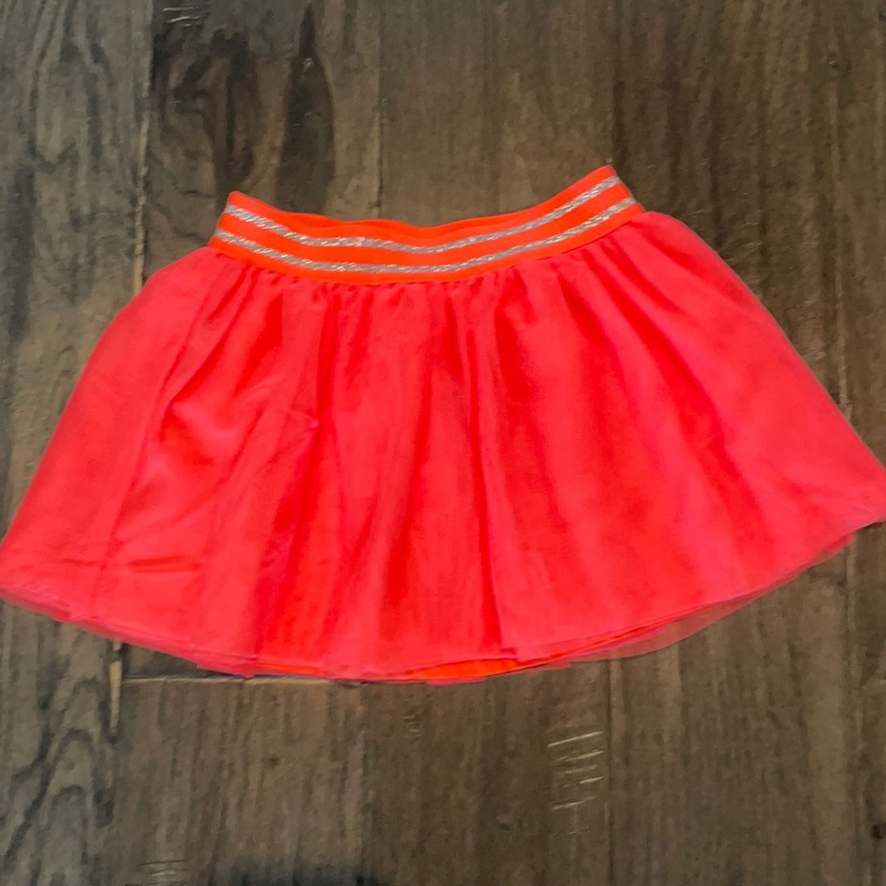 Cat and Jack Skirt, Fluorescent Orange and Silver